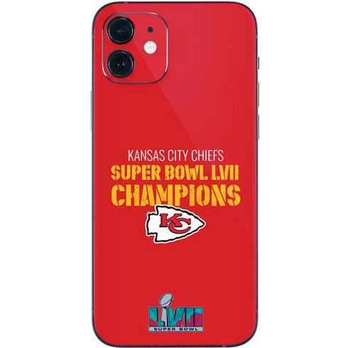 NFL Kansas City Chiefs Super Bowl LVII Champions iPhone 12 Skin