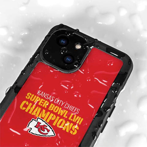 NFL Kansas City Chiefs Super Bowl LVII Champions iPhone 13 Mini Waterproof Case