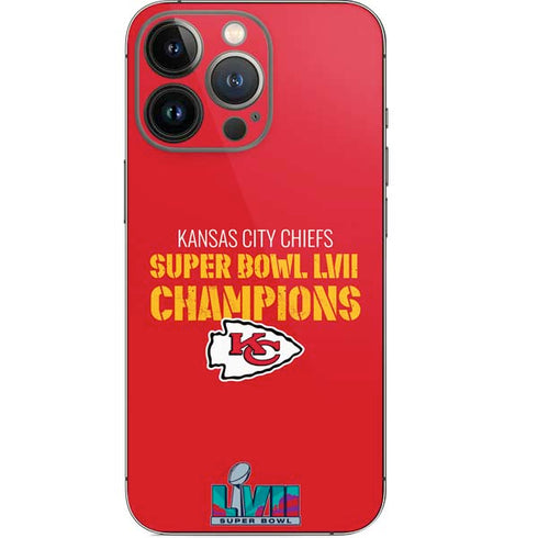 NFL Kansas City Chiefs Super Bowl LVII Champions iPhone 13 Pro Skin