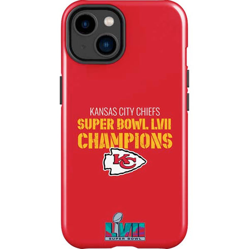 NFL Kansas City Chiefs Super Bowl LVII Champions iPhone 15 Plus Impact Case