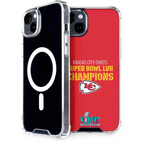 NFL Kansas City Chiefs Super Bowl LVII Champions iPhone 15 Plus MagSafe Case