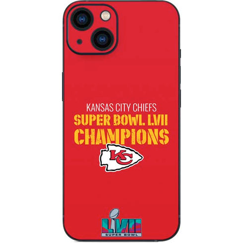 NFL Kansas City Chiefs Super Bowl LVII Champions iPhone 14 Plus Skin