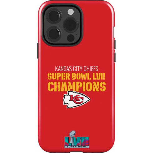 NFL Kansas City Chiefs Super Bowl LVII Champions iPhone 15 Pro Impact Case