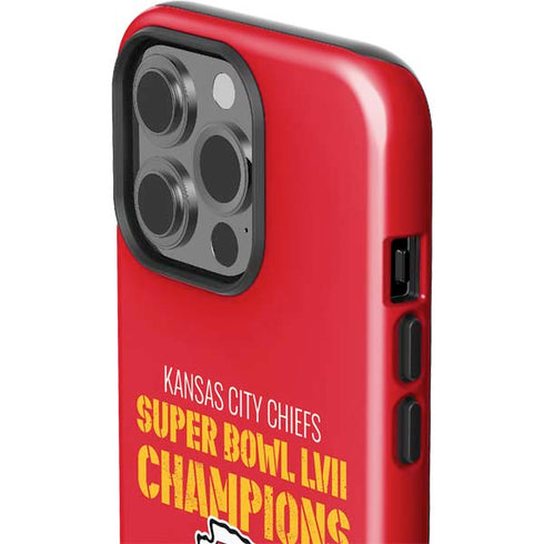 NFL Kansas City Chiefs Super Bowl LVII Champions iPhone 15 Pro Impact Case