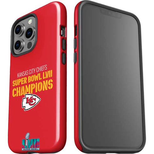 NFL Kansas City Chiefs Super Bowl LVII Champions iPhone 14 Pro Impact Case