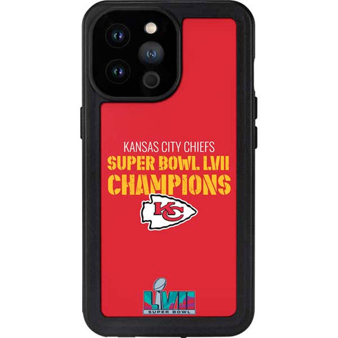 NFL Kansas City Chiefs Super Bowl LVII Champions iPhone 14 Pro Max Waterproof Case