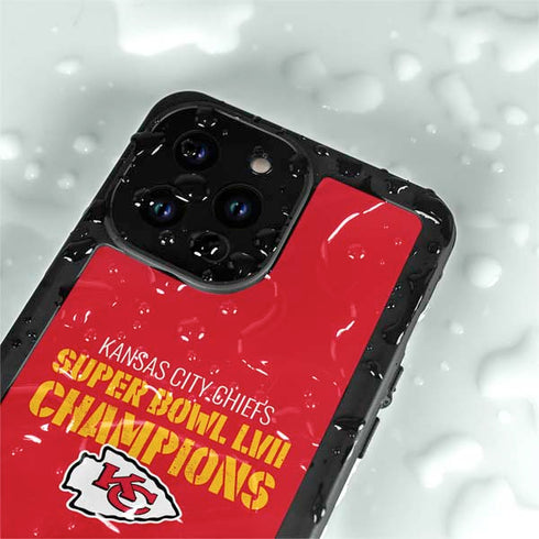 NFL Kansas City Chiefs Super Bowl LVII Champions iPhone 14 Pro Max Waterproof Case