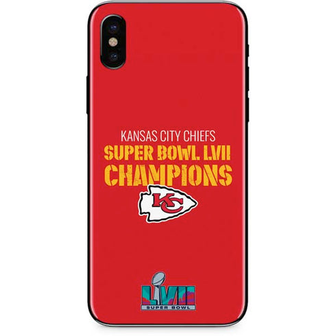 NFL Kansas City Chiefs Super Bowl LVII Champions iPhone X Skin