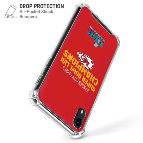 NFL Kansas City Chiefs Super Bowl LVII Champions iPhone XR Clear Case