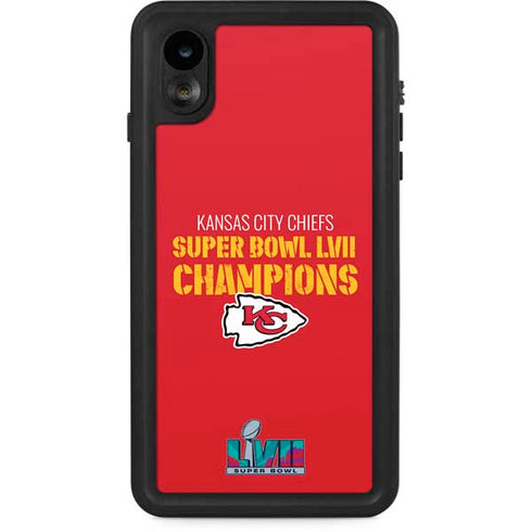 NFL Kansas City Chiefs Super Bowl LVII Champions iPhone XR Waterproof Case