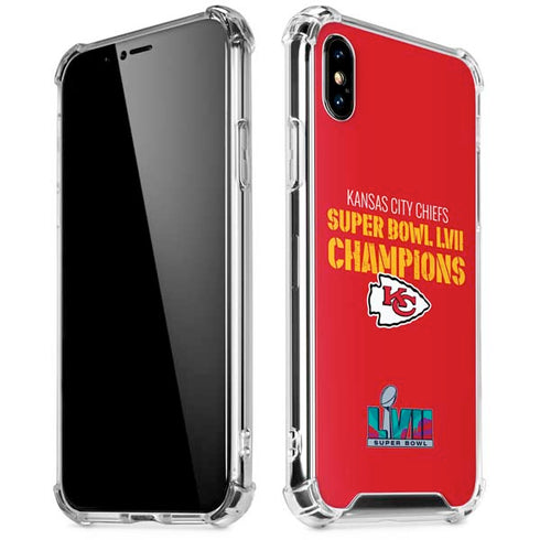 NFL Kansas City Chiefs Super Bowl LVII Champions iPhone XS Max Clear Case