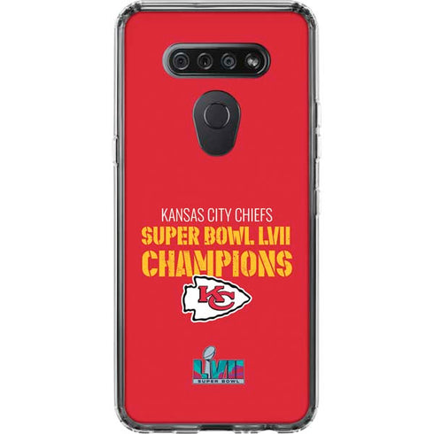 NFL Kansas City Chiefs Super Bowl LVII Champions LG K51/Q51 Clear Case