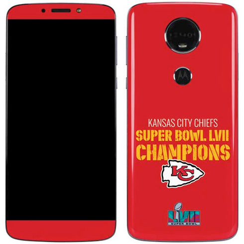 NFL Kansas City Chiefs Super Bowl LVII Champions Moto E5 Plus Skin