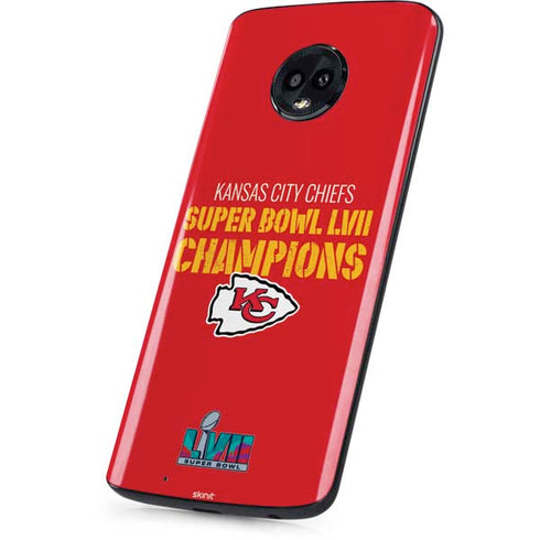 NFL Kansas City Chiefs Super Bowl LVII Champions Moto G6 Skin