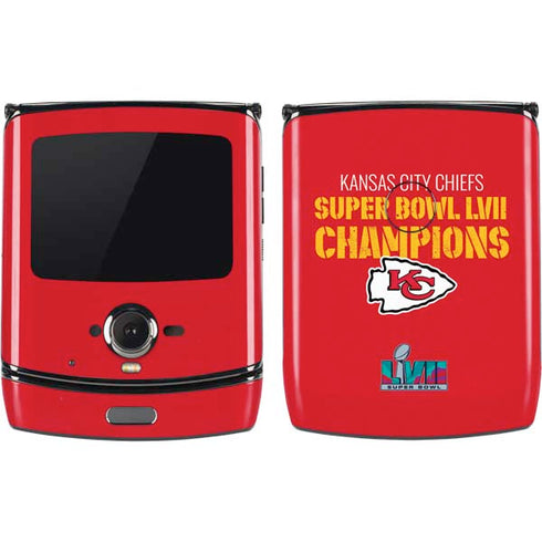 NFL Kansas City Chiefs Super Bowl LVII Champions Motorola RAZR Skin