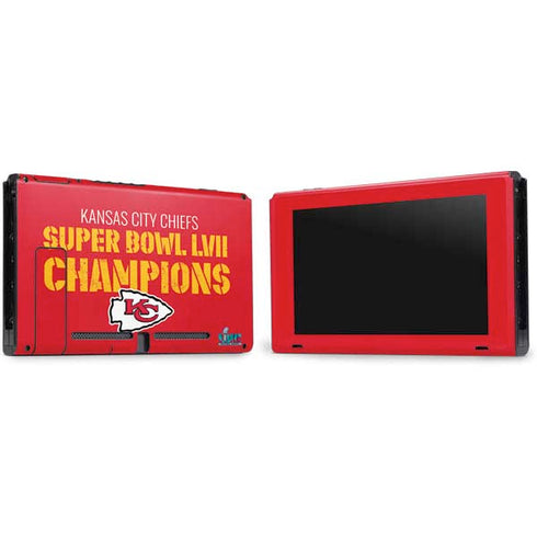 NFL Kansas City Chiefs Super Bowl LVII Champions Nintendo Switch Bundle Skin
