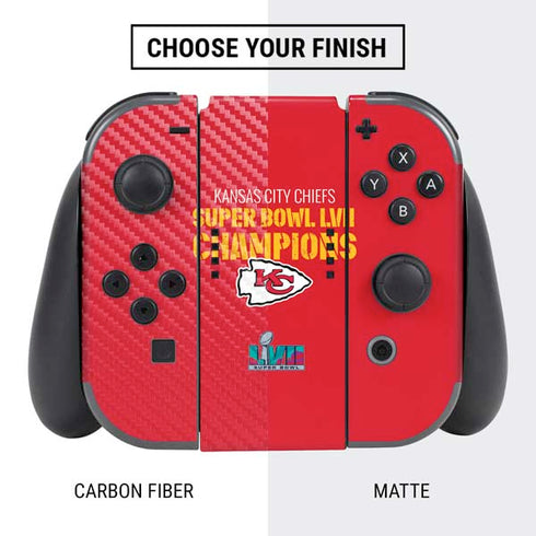 NFL Kansas City Chiefs Super Bowl LVII Champions Nintendo Switch Bundle Skin