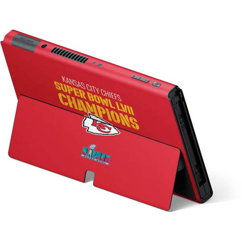 NFL Kansas City Chiefs Super Bowl LVII Champions Nintendo Switch OLED (2021) Skin