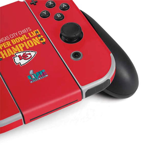NFL Kansas City Chiefs Super Bowl LVII Champions Nintendo Switch OLED (2021) Skin