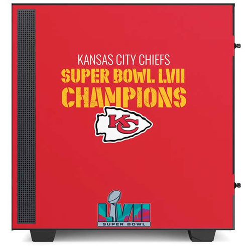 NFL Kansas City Chiefs Super Bowl LVII Champions NZXT H510 Compact ATX Mid-Tower Case Skin