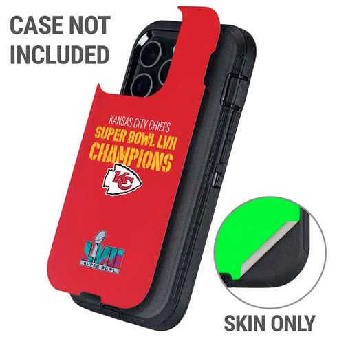 NFL Kansas City Chiefs Super Bowl LVII Champions Otterbox Defender iPhone Skin