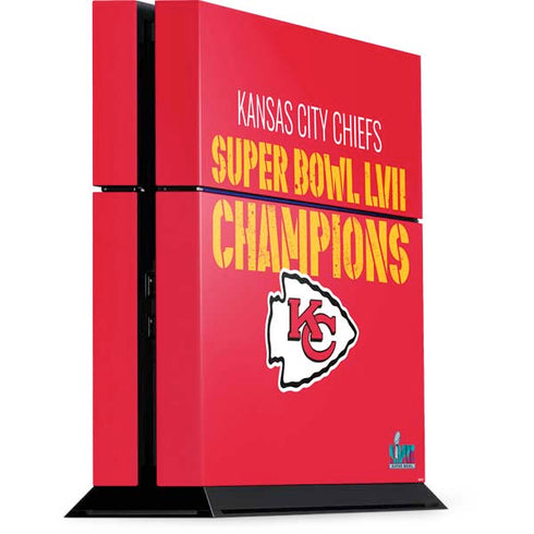 NFL Kansas City Chiefs Super Bowl LVII Champions PS4 Console Skin