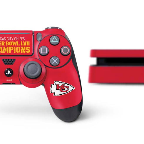 NFL Kansas City Chiefs Super Bowl LVII Champions PS4 Slim Bundle Skin