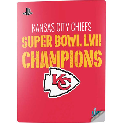 NFL Kansas City Chiefs Super Bowl LVII Champions PS5 Digital Edition Console Skin