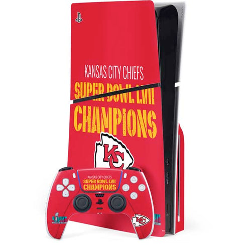 NFL Kansas City Chiefs Super Bowl LVII Champions PS5 Slim Disk Bundle Skin