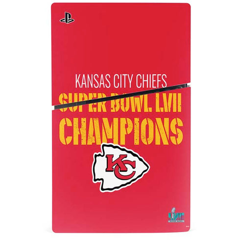 NFL Kansas City Chiefs Super Bowl LVII Champions PS5 Slim Disk Console Skin