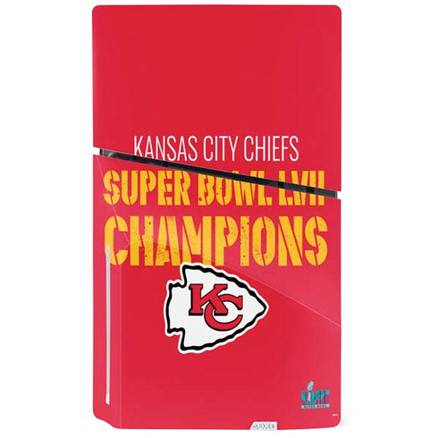 NFL Kansas City Chiefs Super Bowl LVII Champions PS5 Slim Disk Console Skin