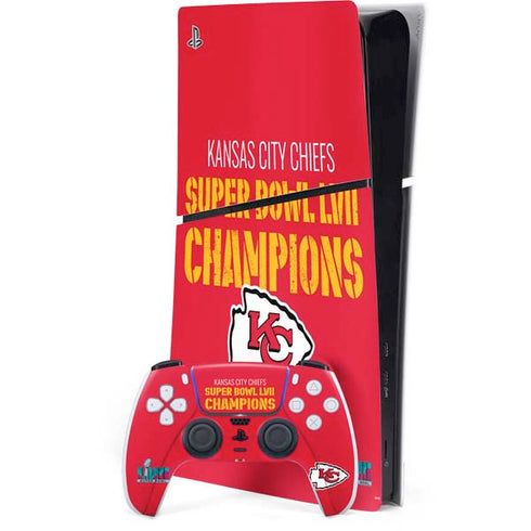 NFL Kansas City Chiefs Super Bowl LVII Champions PS5 Slim Digital Edition Bundle Skin