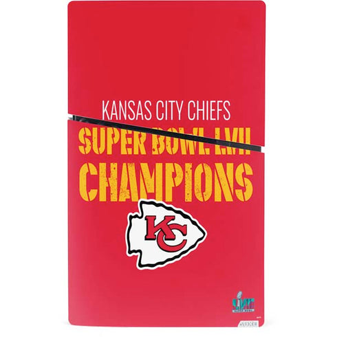 NFL Kansas City Chiefs Super Bowl LVII Champions PS5 Slim Digital Edition Console Skin