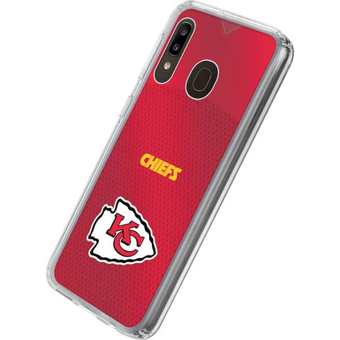 NFL Kansas City Chiefs Team Jersey Galaxy A20 Clear Case