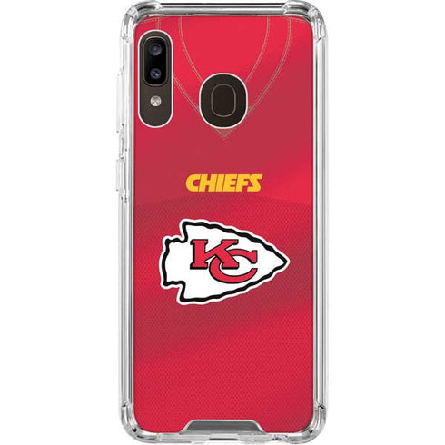 NFL Kansas City Chiefs Team Jersey Galaxy A30 Clear Case
