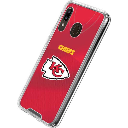 NFL Kansas City Chiefs Team Jersey Galaxy A30 Clear Case