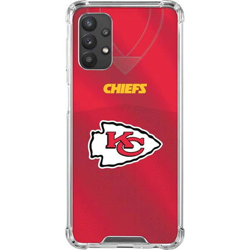 NFL Kansas City Chiefs Team Jersey Galaxy A32 5G Clear Case