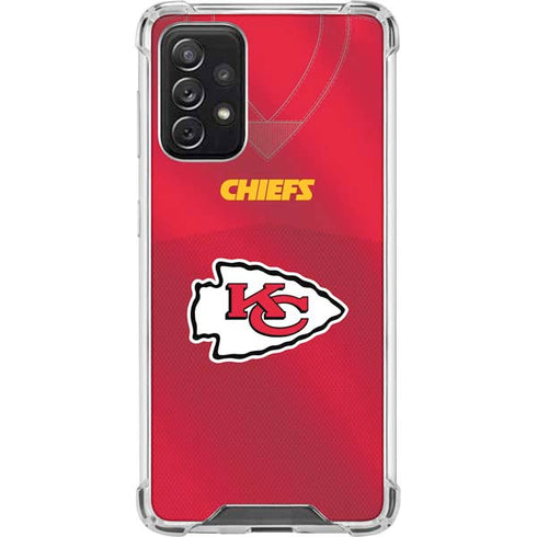 NFL Kansas City Chiefs Team Jersey Galaxy A72 5G Clear Case