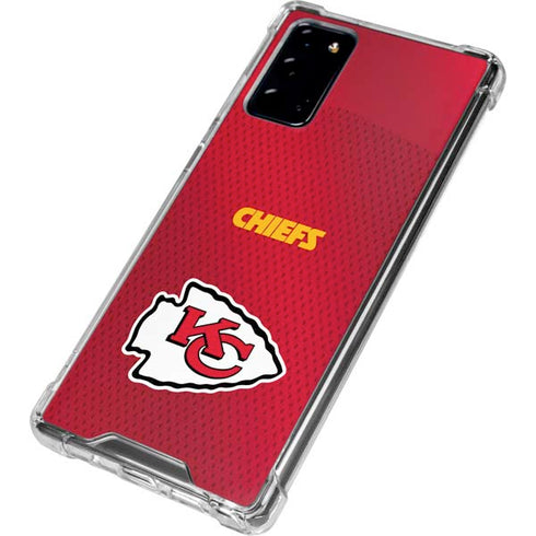 NFL Kansas City Chiefs Team Jersey Galaxy Note20 5G Clear Case