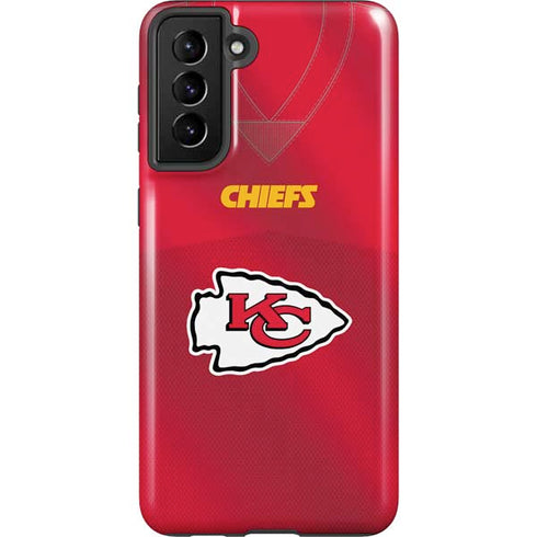 NFL Kansas City Chiefs Team Jersey Galaxy S21 FE Pro Case