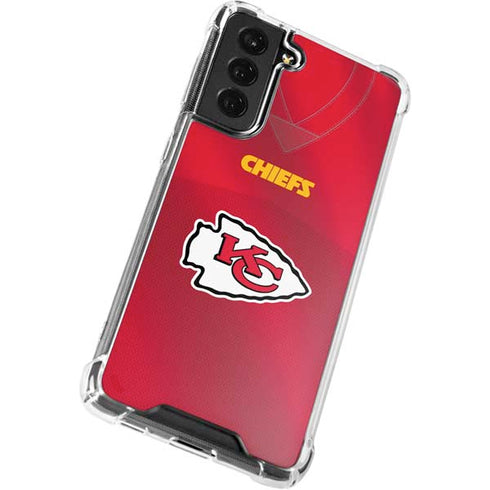 NFL Kansas City Chiefs Team Jersey Galaxy S22 Clear Case