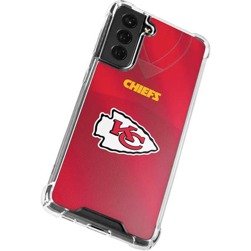 NFL Kansas City Chiefs Team Jersey Galaxy S22 Plus Clear Case