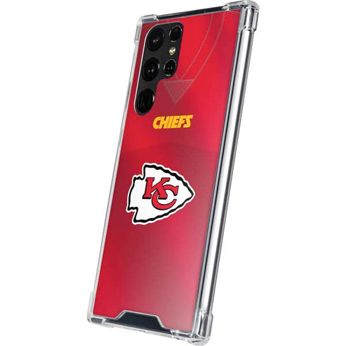 NFL Kansas City Chiefs Team Jersey Galaxy S22 Ultra Clear Case