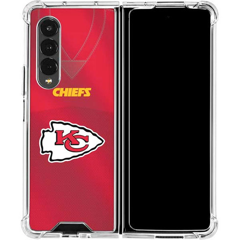 NFL Kansas City Chiefs Team Jersey Galaxy Z Fold4 5G Clear Case