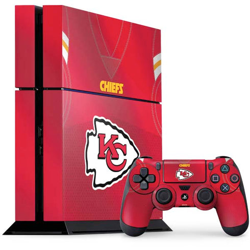 NFL Kansas City Chiefs Team Jersey PS4 Console and Controller Bundle Skin