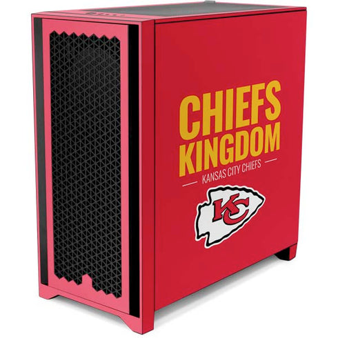 NFL Kansas City Chiefs Team Motto Corsair 4000D Tempered Glass Mid-Tower ATX Case Skin