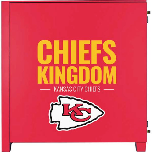 NFL Kansas City Chiefs Team Motto Corsair 4000D Tempered Glass Mid-Tower ATX Case Skin