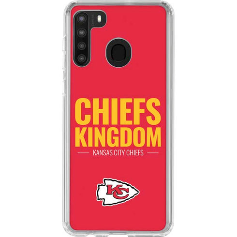 NFL Kansas City Chiefs Team Motto Galaxy A21 Clear Case