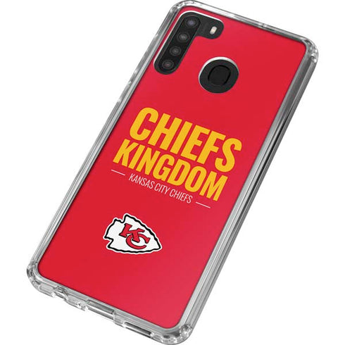 NFL Kansas City Chiefs Team Motto Galaxy A21 Clear Case