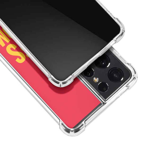 NFL Kansas City Chiefs Team Motto Galaxy S21 Ultra 5G Clear Case